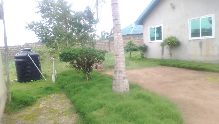 FOR SALE- 4 BEDROOM BUNGALOW ON ONE AND HALF (1½) PLOT OF LAND AT IJU OTA, CLOSE TO WINNERS CHURCH [CANAANLAND] OGUN STATE