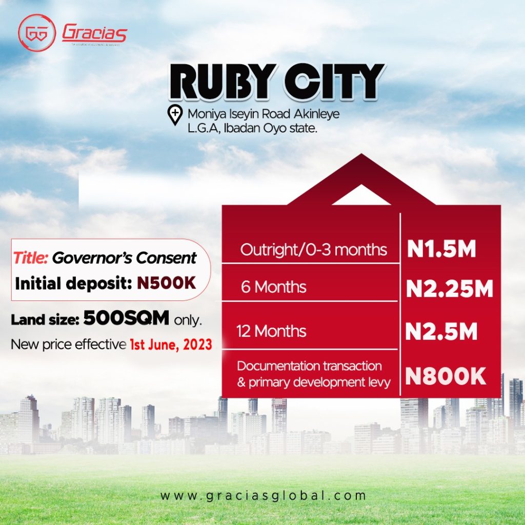 CofOLandforsaleRubyCitymoniyaibadanflyer TPI HOMES