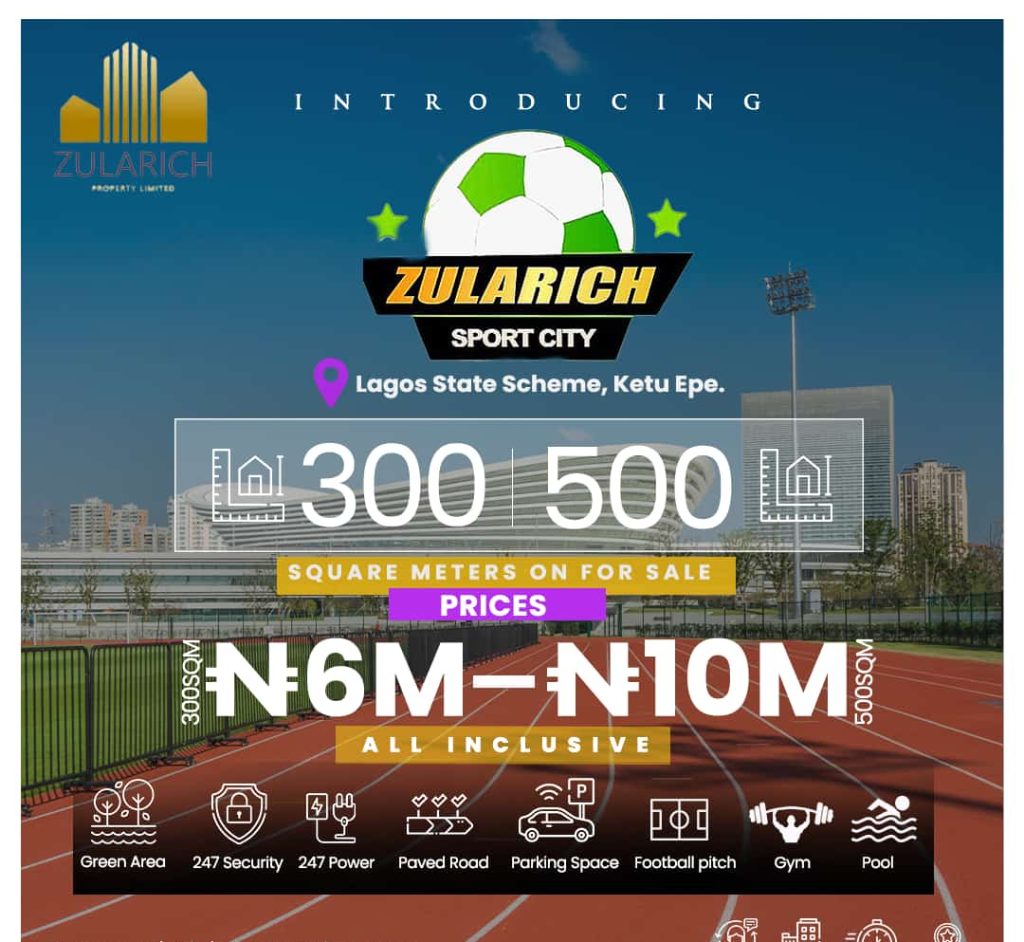 Plots of Land for Sale ZULARICH SPORTS CITY EPE -5