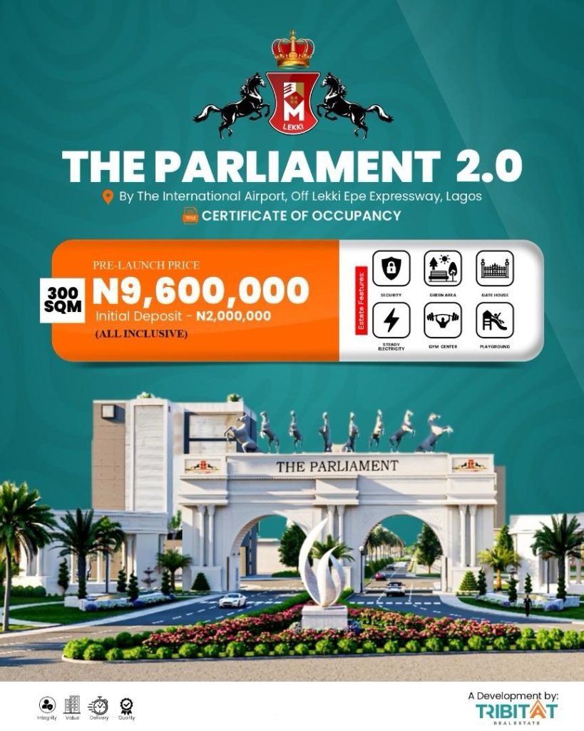 INTRODUCING THE PARLIAMENT 2.0 - Prime Residential Plots Near Lekki Airport -2