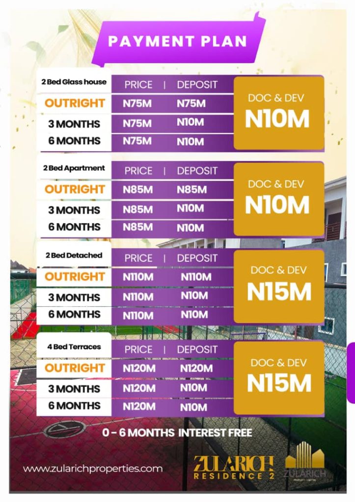 ZULARICH RESIDENCE 2 - APARTMENTS AND DUPLEX IN MONASTERY ROAD BY SHOPRITE SANGOTEDO! -1