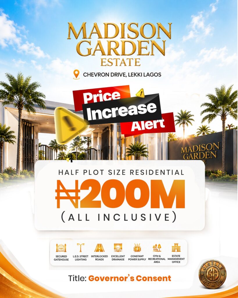 MADISON GARDEN ESTATE, CHEVRON LEKKI premium buy and build land in chevron lekki --All inclusive -1