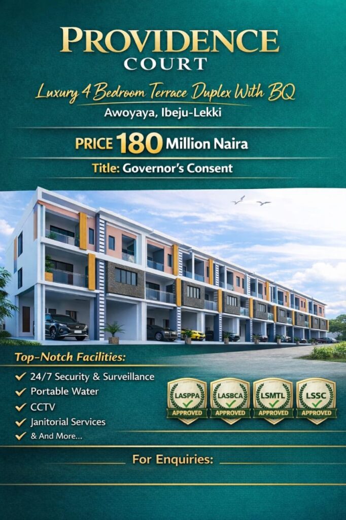 PROVIDENCE COURT AWOYAYA LUXURY LIVING REDEFINED IN THE HEART OF IBEJU LEKKI -10