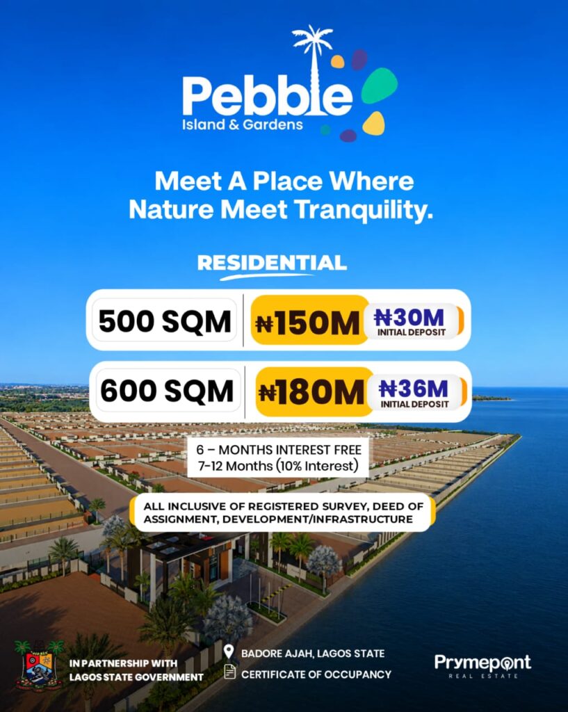 DISCOVER LAGOS’ NEXT ICONIC WATERFRONT LIFESTYLE—PREMIUM LAND FOR SALE IN BADORE, AJAH - PEBBLE ISLAND - GARDENS -2