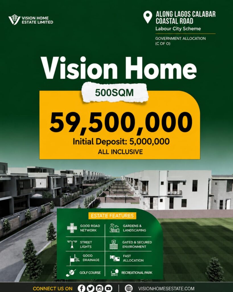 VISION HOME ESTATE RESIDENTIAL - COMMERCIAL PROPERTY ALONG LAGOS-CALABAR COASTAL ROAD -1