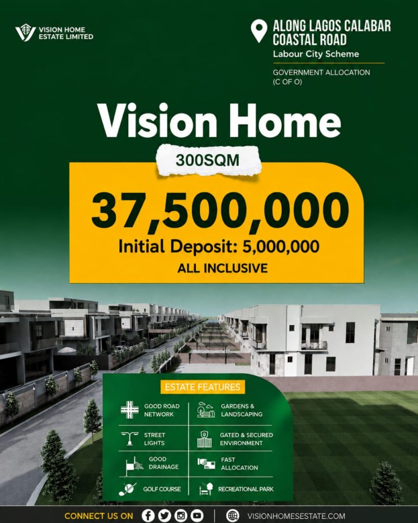 VISION HOME ESTATE RESIDENTIAL - COMMERCIAL PROPERTY ALONG LAGOS-CALABAR COASTAL ROAD -2